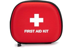 Jipemtra First Aid Hard Case Empty, First Aid Hard Shell Case First Aid EVA Hard Red Medical Case for Home Health First Emergency Responder Empty Camping Outdoors (Red A1)