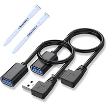 Cavo di prolunga USB 3.0 maschio a femmina ad angolo retto adattatore
