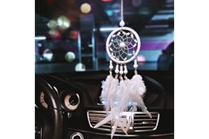 ZYSY Traumfänger Feder Traumfänger im böhmischen Stil für Wand Hängen Home Decor Ornamente Handwerk Dekorationen Auto Auto Anhänger (Stil E (Weiß))