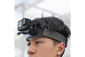 SUREWO Nowy pasek na głowę z szybkim odpinaniem do Go Pro, regulowany pasek na głowę, kompatybilny z DJI Osmo Action 5 Pro/4/3/2, Go Pro Hero 13/12/11/10/9/8/7/6/5 czarny, Insta 360 i nie tylko