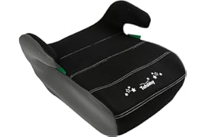 Tataway seggiolino alzatina auto bimbi nero i-Size ECE R129, Rialzo bimbi 126-150 cm, 22-36 kg, 6-12 anni, gruppo 3, leggero e facile da trasportare - sfoderabile e lavabile