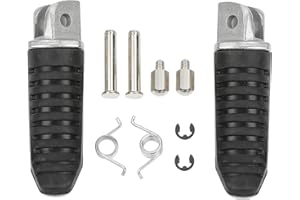 TCMT Reposapiés delantero plateado negro incrustaciones de caucho Foot Pegs Bracket Set footpeg para motocicleta suzuki V-STROM 650 1000 DL650 DL1000