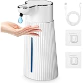Zaxiva Dispenser Sapone Automatico, 400 ml Dispenser Sapone Bagno con Sensore di Movimento Infrarossi, 2 livelli regolabili,