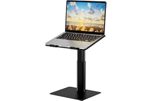 BESIGN LSX6 Soporte Portátiles, Soporte de Aluminio Ergonómico Ajustable para Portátiles, Compatible con Portátile de 10-14 Pulgadas, Negro