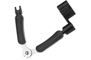 FDCLIXUVOL Gitarrensaiten Saitenspindel 3-In-1 Saitenkurbel Saiten-Pin-Abzieher Saitenabzieher Gitarre Kurbel Gitarren Werkzeug Set, Multifunktions Reparatur Werkzeug Für Gitarre, Schwarz