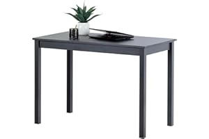 ‎HAGGE HOME hagge home Skandinavisch Holz Tisch Schreibtisch Kleiner Tisch Esstisch Computertisch Küchentisch Office Desk PC Tisch Homeoffice Esszimmertisch Wohnzimmertisch Arbeitszimmertisch 110x60 Schwarz