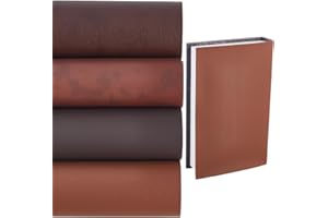 CRASPIRE 4 Color 16.5 x 13.7 Tela de Cuero Sintético para Libros A4-A8 encuadernación Superficie de PU Suave Revestimiento de Poliuretano Base No Tejida Protector de Cubierta de Libro Álbum