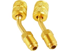 WANGCL 2PCS R410a Adapter AVA-20C (1/4SAE to 5/16SAE) Connector Adaptor for Air Conditioning Charging Valve Refrigeration
