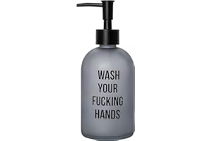 Fisura - Oryginalny dozownik mydła. Łazienkowy dozownik mydła z wiadomością. Szklany dozownik mydła. Dozownik balsamu o pojemności 410 ml. Zawiera lejek.