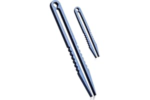 KALIONE 2 mini pinzette in titanio, pinzette EDC, pinzette di precisione, pinzette portatili in lega di titanio, piccole pinzette portatili per raccogliere pinzette per campeggio e gadget all'aperto (blu)