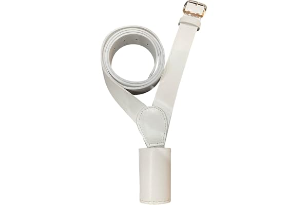 Support de mât de drapeau en cuir blanc, sangle d'épaule pour porte-drapeau, bande de défilé de cérémonie, garde d'honneur, sangle réglable en cuir véritable, blanc, taille unique