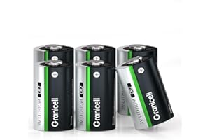 Granicell CR2 Lithium Battery, 900mAh 3V High-Power Long-Life CR2 Lithium Batteries, 6-Pack, Suitable for Flashlights, Flashlights, Photography [Not Rechargeable]