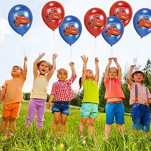 6 Rundballons Cars Ø 30cm + PORTOFREI mgl + Geschenkkartenset + Helium & Ballongas geeignet. High Quality Premium Ballons vom Luftballonprofi & deutschen Heliumballon Experten. Ideales Geschenk für Kinder und Ballon Deko zum Kindergeburtstag. - 5