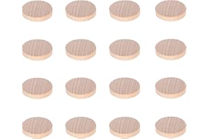 HERCHR 100 piezas de Discos de Madera Sin Acabado, Redondos 5mm Grosor Discos Recortables Madera Adornos, círculos de madera en blanco, discos de madera vacíos para Bricolaje Artesanía Pintura Grabado(3CM)