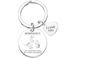 Nimteve Funny Mummy Gifts Mummysaurus Mum Keyring Mother's Day Gift Keychain for Mummy Birthday Mothers Day Christmas Valentines Like A Normal Mother But More Awesome