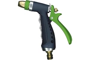 Draper 3 Pattern Hose Pipe Spray Gun | Aluminium Garden hose nozzle | Watering Tool | Brass Fitting | Universal Connector | 25296