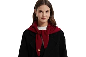ACUSHLA 100% Merino Wool Triangle Scarf for Women Knitted Fashion Neckerchief Lightweight Soft Warm Neck Warmer