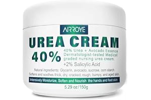 AIRROYE Urea 40% Foot Cream, Foot Cream for Cracked Heels and Dry Skin, Callus Remover For Feet & Hands, Natural Moisturizes Nourishes Softens Dry, Rough, Cracked, Dead Skin. 150g