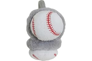 Ccomage Kids Furry Cute Football Winter Earmuffs Age 3-12 Boys Girls Winter Fluffy Thermal Ear Warmers Windproof Headband Outdoor Activities Earflap Ear Warmers Protector Xmas Birthday Gift