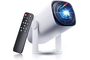 ‎SOOMFON Mini Beamer 1080P Unterstützt - SOOMFON Kleiner Beamer Handy mit Bluetooth, Auto Trapezkorrektur Elektrischer Fokus, Tragbarer Projektor Kompatibel für iPhone/Tablet/Laptop/TV Stick/HDMI/USB