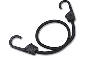 KINDPMA Corde Elastiche con Gancio 60CM, 10 Pezzi Elastico con Ganci Corda Elastica per Teloni, Portapacchi, il Fissaggio di Bagagli, Auto e Bici, Campeggi