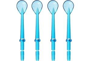 YanBan 4pcs Dental Water Jet Replacement Tongue Cleaner Tips for Waterpik Flosser WP-100 WP-450 WP-250 WP-300 WP-660 WP-900, 4 Pack