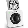 Paperang P3 Portable Wireless Thermal Label Printer, 300 DPI, Monochrome, 3-Inch (80mm) Inkless Printing for Labels, Stickers, Images, QR Codes, and More - White