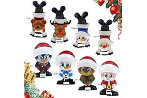 aspringe Cadeau Noel, 2025 Nouveau Mignon Noël Mécanique Jouets, Cadeaux de Noël pour Enfants pour Enfant Babe Adulte, Jouet Figurines Mecanique Cadeau, Petits Cadeau Enfant (8PC-B)