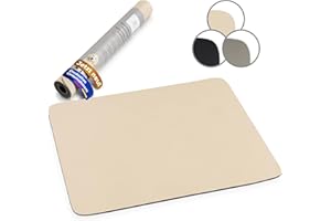 Miggo® Saugfähige Premium Napfunterlage für Katzen und Hunde, 40x50 cm Beige Futtermatte Futterunterlage Hundenapf Fressnapf Katze rutschfeste Unterlage für Futter, Wasser, Brunnen, Kunstleder