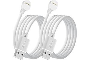 Lonnky Kabel zasilający kompatybilny z Google Nest Cam, do użytku na zewnątrz lub wewnątrz (akumulator), kabel USB do ładowania 3 m, biały