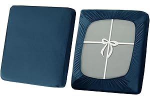 SYLC Sofa Sitzkissenbezug, Stretch Sitzkissenbezug rutschfest Mit Krawatten, Samt Überzüge Für Wohnwagen Polster Sitzbezüge Für Sofa(Blue,1-Sitzer)