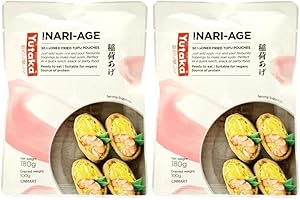 XIHAHA Yutaka Inari Sushi Pockets Seasoned Fried Tofu Pouches Soybean Curd 10 Pieces 180g (Pack of 2)