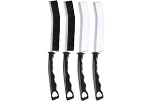 BUYSOW 4 Pezzi Spazzola per Pulizia Fessure, Spazzola Multifunzionale con Maniglia per la Pulizia Doccia, Ergonomica Spazzola Fughe con Setole Dure, Adatto per Piastrelle Porte Finestre Cucina Bagno
