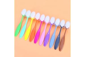 UNIMEIX 10 Pack Blending Brushes for Card Making with Cover Crafting Ink Blender Brushes Set Tool Paper Background Brush Drawing（Size 4, 0.82" Brush Head）