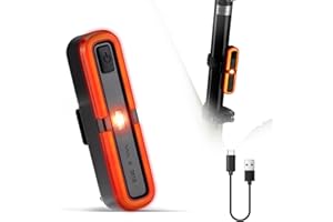 E-Mangue Feu arrière de vélo avec fonction de clignotant de freinage, autorisé selon StVZO, feu arrière de vélo LED, éclairage arrière de vélo électrique rechargeable par USB-C, éclairage arrière de
