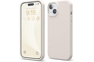 elago Flüssig Silikon Case Kompatibel mit iPhone 15 Hülle, Premium Silikon Handyhülle, Ganzkörper Schutzhülle [4 Lagige Stoßfeste Struktur], Kratzfestes Weiches Mikrofaserfutter (Taupe)