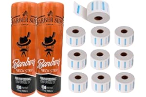 ICAN LONDON Barberside 10 Rolls Neck Strips Tape For Barbers- 1000 Disposable Disposable, strong, Durable Quality Barber Neck Rolls.