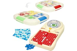 ColorBaby Set 3 Juegos de Mesa, Bingo electrónico, Parchís, El Juego de la oca, Set Completo con tableros y fichas, para más de 2 Jugadores, Juguetes niños 5 años (47945)