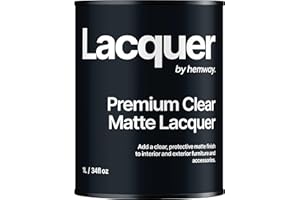 Hemway clair vernis mat 1 litre/pintes - UV Mastic Multi-Surface, aménagement intérieur et extérieur, protection, couche de finition, peinture de meubles à base de craie, à base d'eau