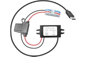 YBBOTT DC-DC Buck Converter Module w/Type-C | Waterproof 12V/24V to 5V 3A Voltage Regulator | IP67 Power Converter & Reducer | DC Transformer for Caravan, Marine, Solar, Outdoor USB Devices