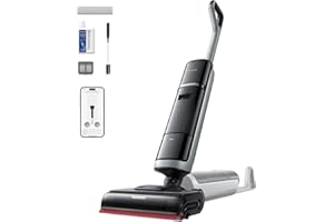 DREAME H15 Pro Heat Aspirador en Seco y Húmedo, Limpia con Agua a 85 °C, Brazo Robot GapFree IA, 0 Enredos, Detecta por RGB, 22000 Pa, Lava el Cepillo a 100 °C, Seca a 90 °C en 5 min, con App