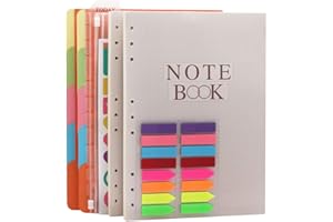 HXRTANGS Set di Ricariche di Carta Formato B5, 2 Pacchi di Carta, 2 Pacchi di Divisori, 2 Pacchi di schede indice, Adesivi per agenda, 2 Pacchi di Tasche da Legante, uno Righello Segnalibro, Lineari