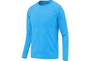 HYCOPROT UV Skjorta Barn Långärmad Simtröja Pojkar UPF 50+ Solskydd Rashguard Snabbtorkande Andningsbar Rund Hals för Simning Strand Utomhus Sport Fiske 5-14 år