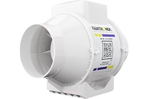 Fantronix Standard 4 inch (100 mm) dia Universal Quiet Operation Inline Bathroom Fan Intake Hydroponic Shower Duct Ventilation Fan for hydroponics Room Diffuser