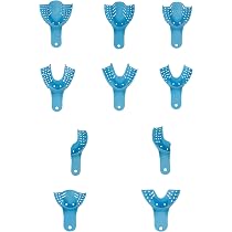 thumbnail image 2 of Easyinsmile Dental Impression Metal Bite Tray – Autoclavable, Stainless Steel, 13cm 2 of 5