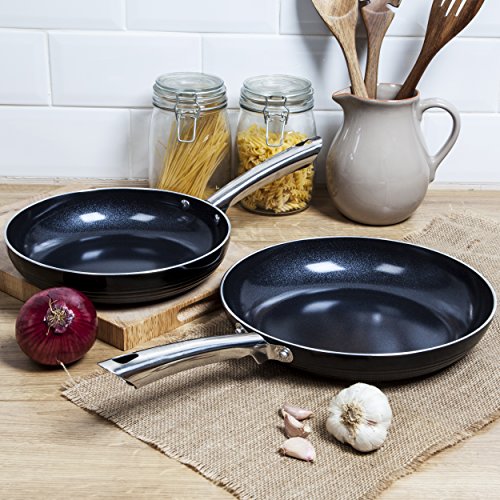Tower Linear Ceramic Coated, 5 Piece Pan Set - Black