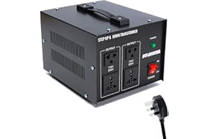 MEISHILE Transformer 2000W Step Up and Down Voltage Regulator Converter Power Transformer AC-AC 220V to 110V 230V / UK to US / 110V to 220V / US to UK Converter 2000 Watts DT-2000VA