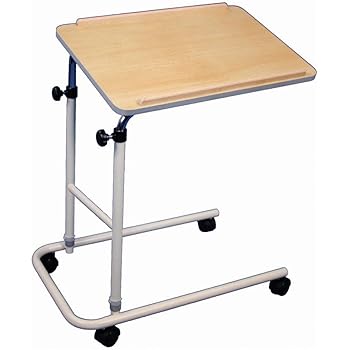 Beistelltisch Beistellwagen Krankentisch Bett-Tisch/ braun fahrbar Top