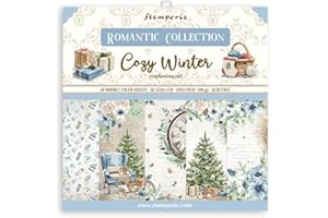 STAMPERIA INTERNATIONAL Scrapbooking Pad 10 sheets cm 30,5x30,5 (12"x12") - Romantic Cozy winter