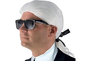 P'TIT CLOWN P’tit Clown Karl re18036 – Peluca larga con cinta, color blanco